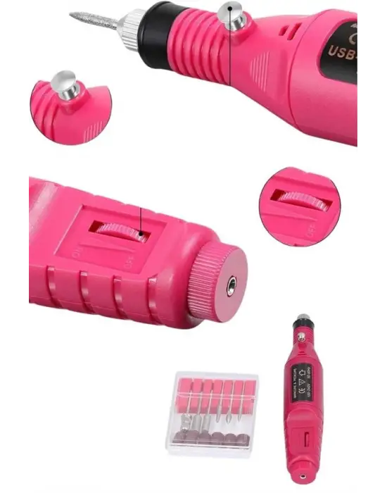 Elektrikli Profesyonel Manikür Pedikür Seti Değiştirilebilir Başlık Seçeneği