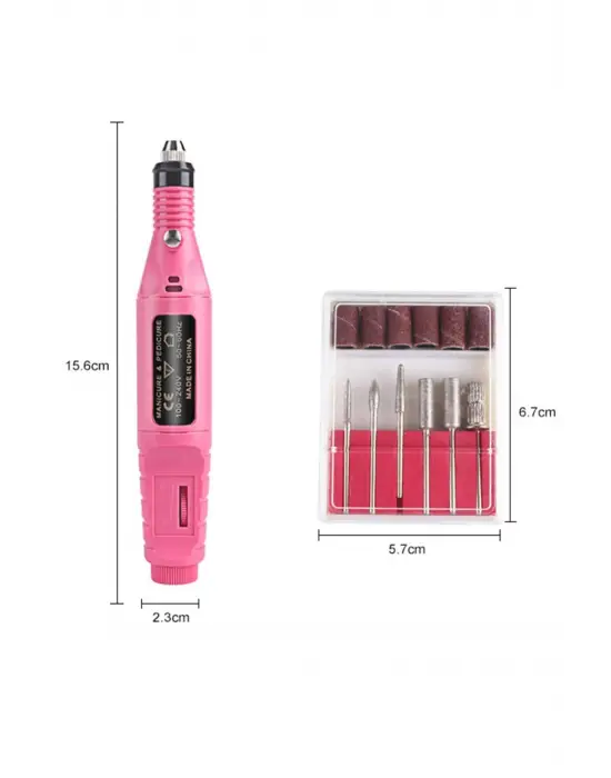 Elektrikli Profesyonel Manikür Pedikür Seti Değiştirilebilir Başlık Seçeneği