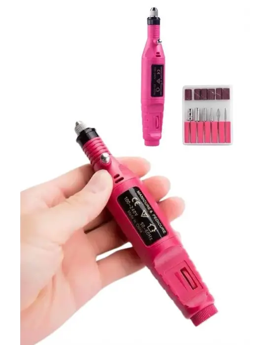 Elektrikli Profesyonel Manikür Pedikür Seti Değiştirilebilir Başlık Seçeneği