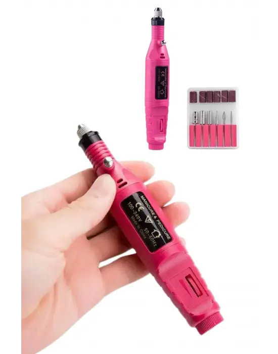 Elektrikli Profesyonel Manikür Pedikür Seti Değiştirilebilir Başlık Seçeneği