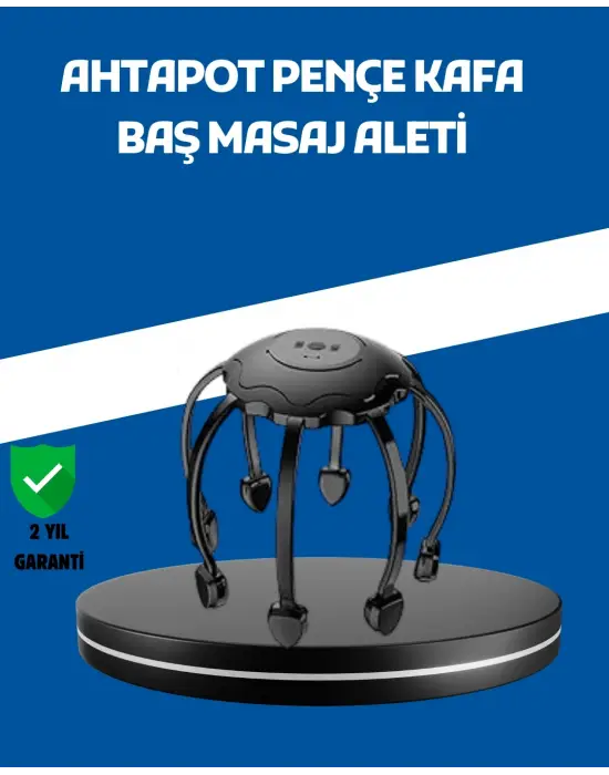 Elektrikli Saç Derisi Masaj Aleti Çok Noktalı 8 Kollu Titreşimli Masaj