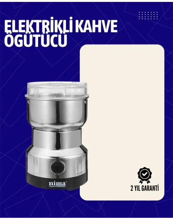 Elektrikli Sessiz Kahve Öğütücü | Çok Fonksiyonlu, 200w, Ab Fişli, Kolay Temizlenir