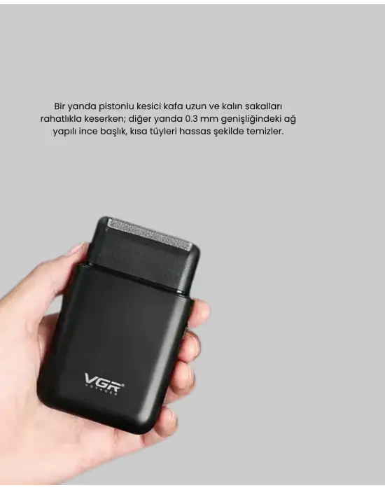 Elektrikli Tıraş Makinesi Çift Başlıklı Ultra İnce Tasarım