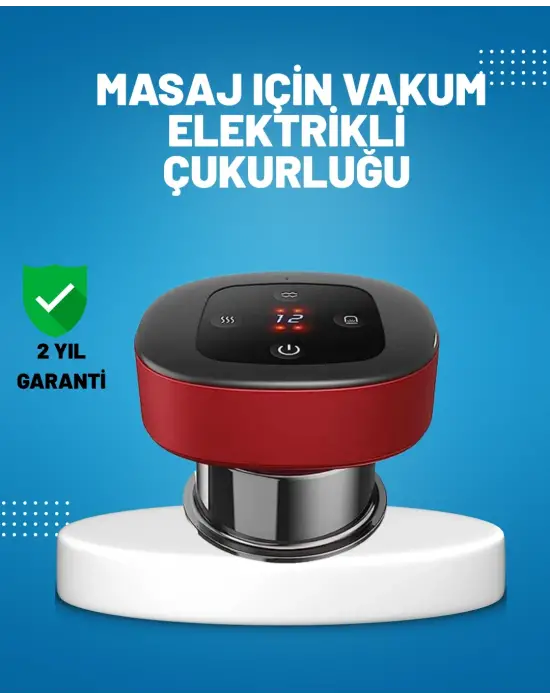 Elektrikli Vakumlu Çukurluk Masaj Aleti Isıtmalı Ve Kırmızı Işıklı Terapi Seti