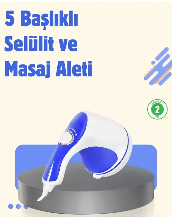 Elektrikli Yağ Yakıcı Masaj Aleti 5 Başlıklı Vücut Şekillendirici