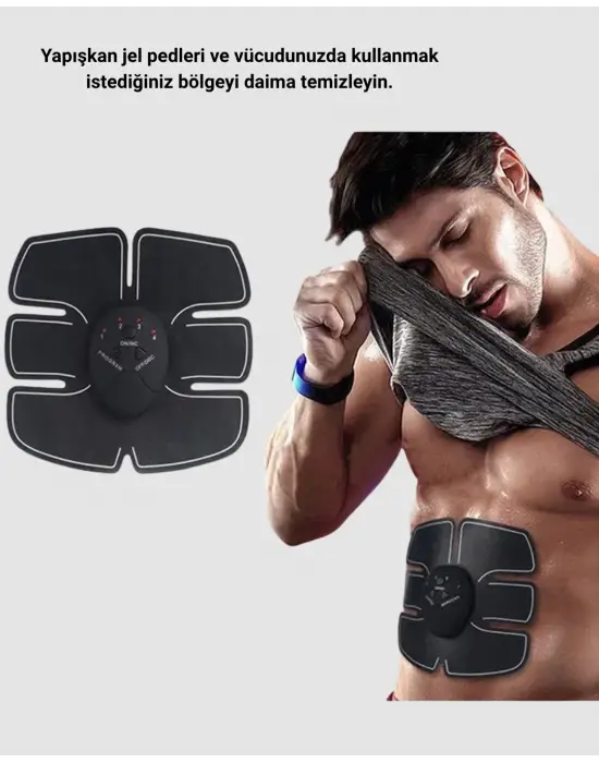 Elektronik Kas Uyarıcı Cihaz 6 Farklı Modlu Jel Pedli Göbek Kol Stimülatör