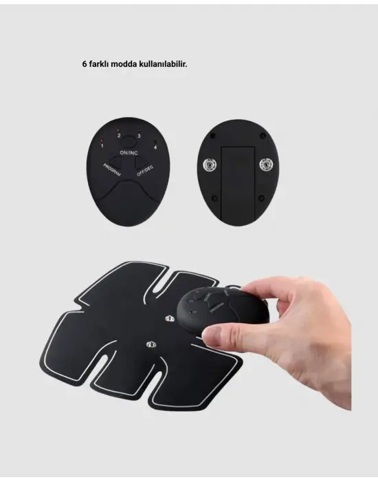 Elektronik Kas Uyarıcı Cihaz 6 Farklı Modlu Jel Pedli Göbek Kol Stimülatör