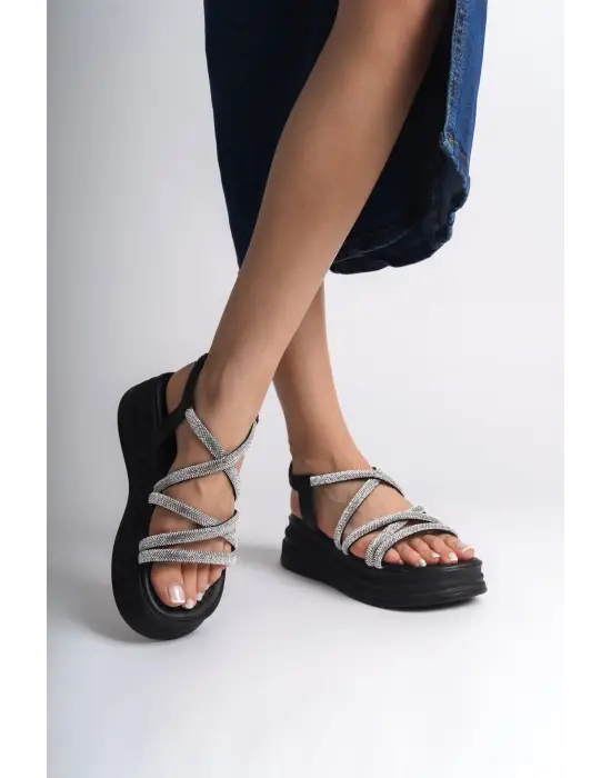 Zerafet Dolu Taşlı Sandalet