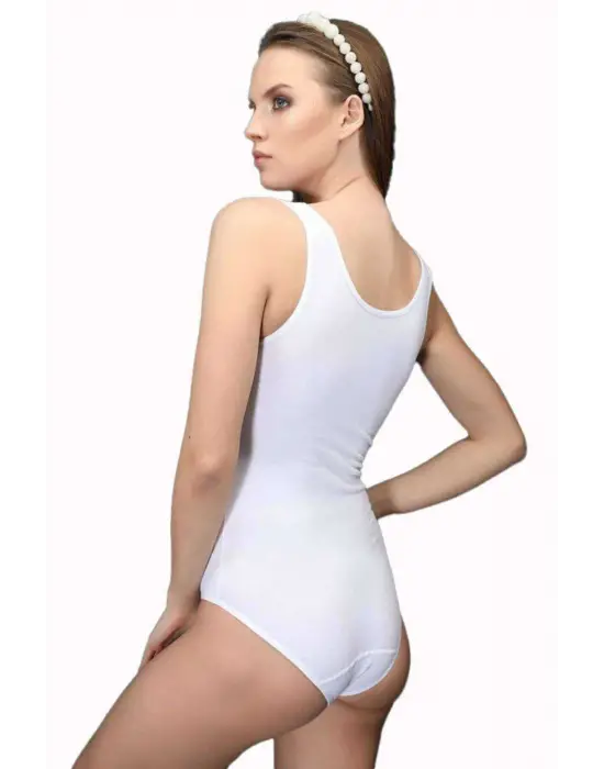 Çıtçıtlı Slip Body Beyaz