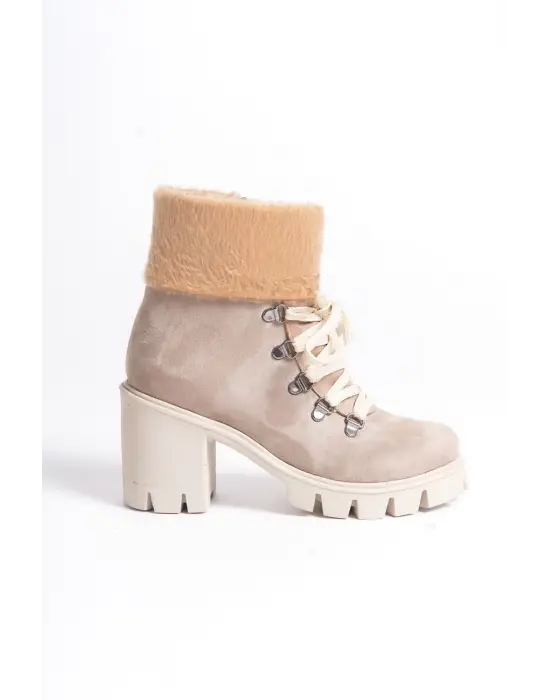 Rahat Tabanlı Süet Bayan Bot Şık Tasarım