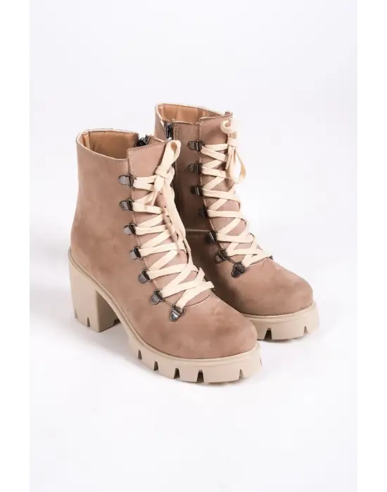 Şık Topuklu Süet Bayan Bot