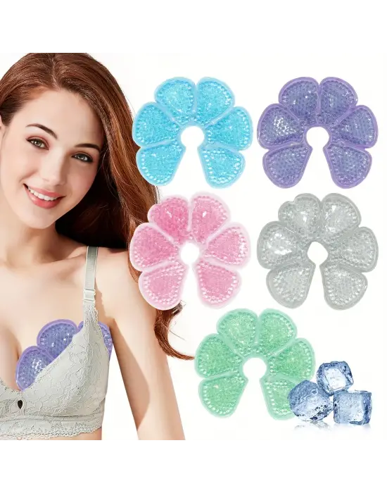 Omarı Sıcak ve Soğuk Kullanıma Uygun Jel Göğüs Pedi - Konfor ve Destek Sağlayan Emzirme Pedi (Pembe)