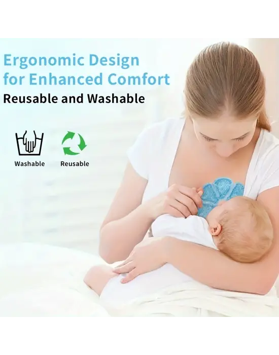 Omarı Sıcak ve Soğuk Kullanıma Uygun Jel Göğüs Pedi - Konfor ve Destek Sağlayan Emzirme Pedi (Pembe)