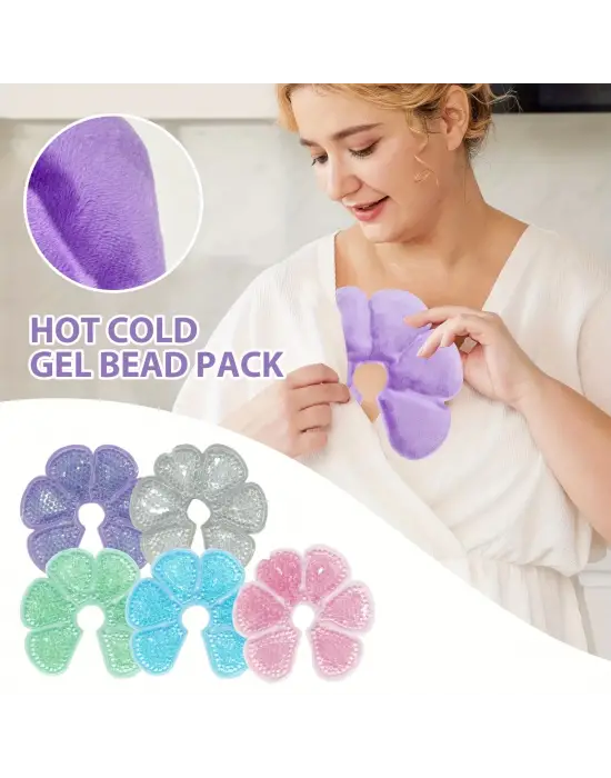 Omarı Sıcak ve Soğuk Kullanıma Uygun Jel Göğüs Pedi - Konfor ve Destek Sağlayan Emzirme Pedi (Pembe)