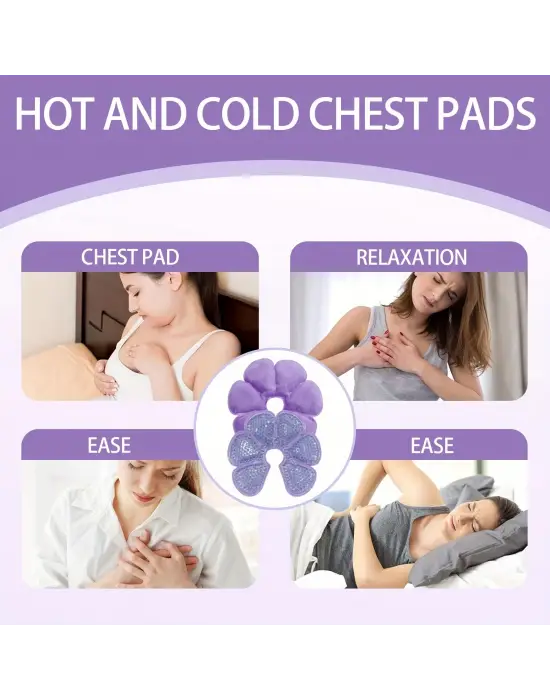 Omarı Sıcak ve Soğuk Kullanıma Uygun Jel Göğüs Pedi - Konfor ve Destek Sağlayan Emzirme Pedi (Pembe)