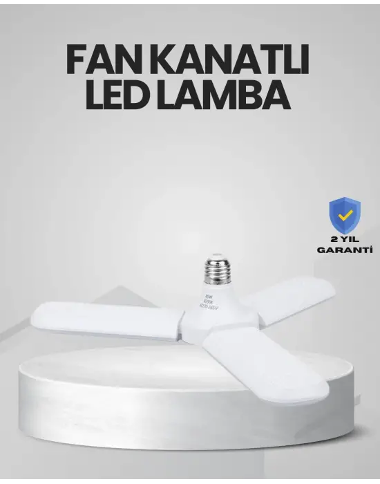 Enerji Tasarruflu Led Ampül 60 Watt 4 Kollu Beyaz Işık