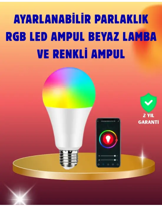 Enerji Verimli Akıllı Led Ampul, Uzaktan Kontrol Özellikli