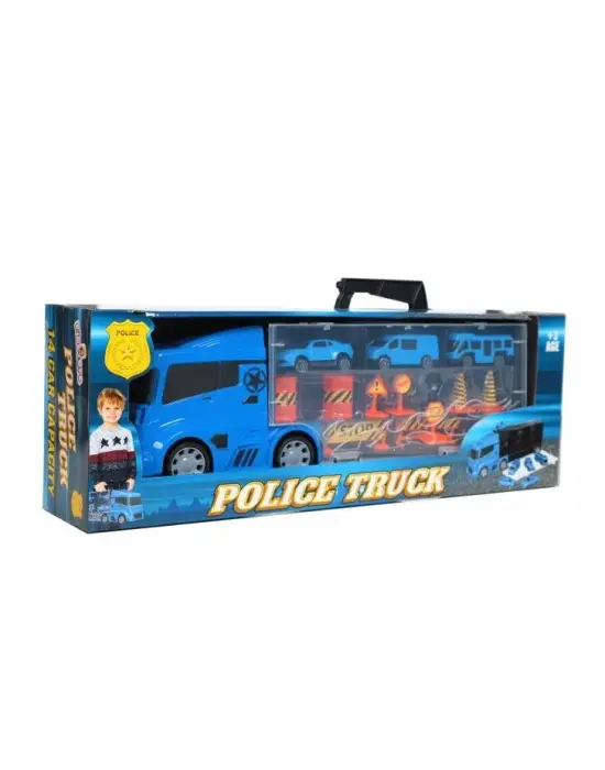 Omarı Hızla Hareket Eden Oyuncak Polis Tırı