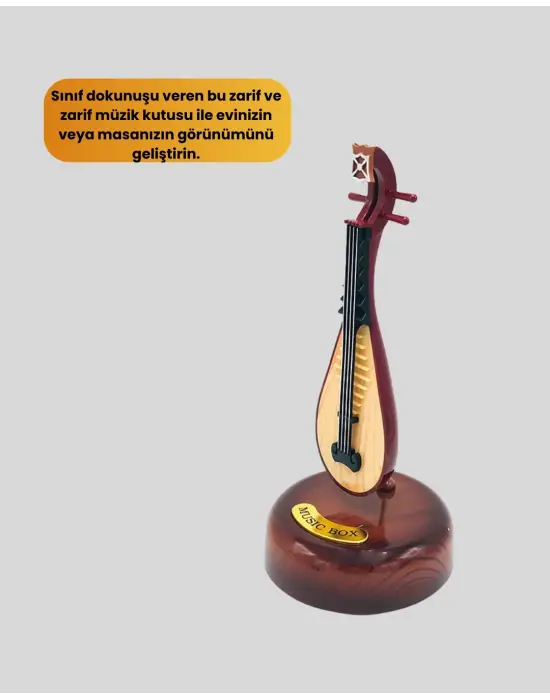 Enstrüman Figürlü Melodi Çalan Dekoratif Müzik Kutusu