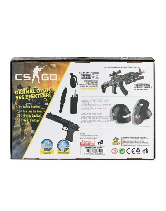 ER-120M CS Go Kask ve Silah Oyun Seti -Erdem Oyuncak