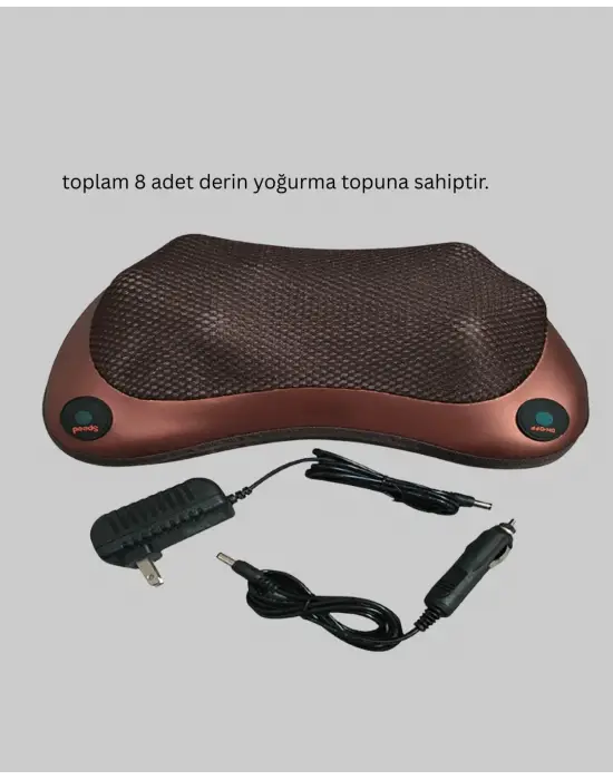 Ergonomik Derin Yoğurmalı Boyun Bel Sırt Masaj Cihazı Priz Çakmak Girişli