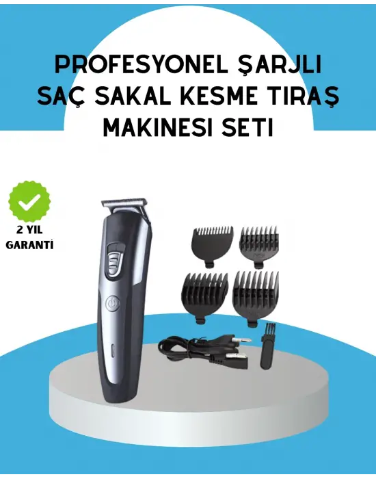 Ergonomik Profesyonel Tıraş Makinesi Saç Sakal Kesme Ve Düzeltme
