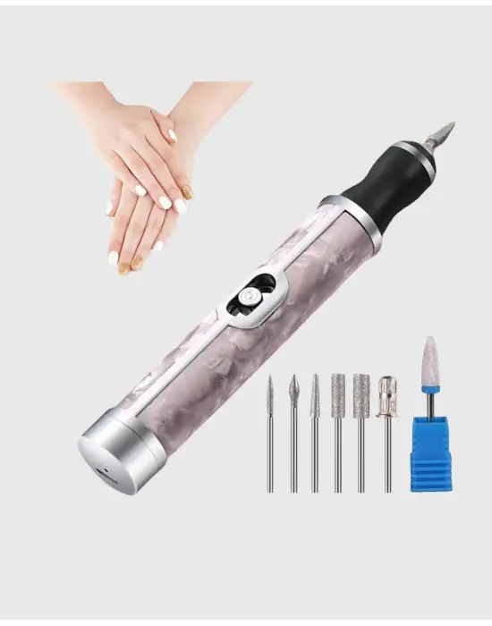 Ergonomik Saplı 20.000 Rpm Hız Kontrollü Manikür Pedikür Makinesi
