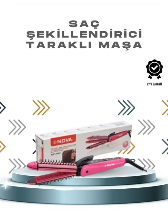 Ergonomik Tasarımlı Fön Ve Maşa Uyumlu Saç Şekillendirici Maşa