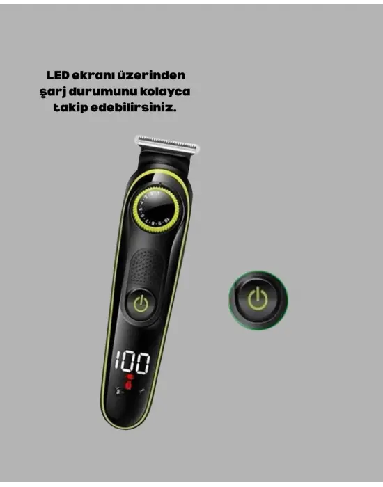 Erkek Bakım Seti – Kablosuz Şarjlı Tıraş Makinesi, Su Geçirmez Ve Sessiz Motorlu