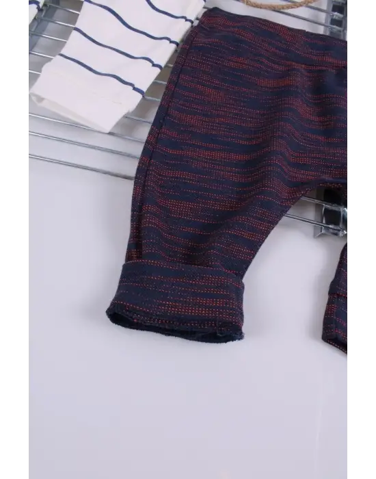 Erkek Bebek Desenli 2li Pantolon 3/12 Ay