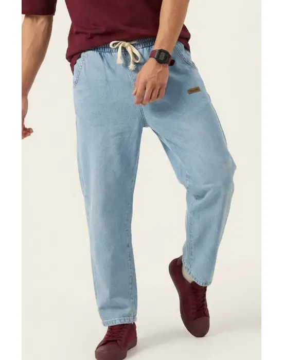 Erkek Rahat Kesim Baggy Jean Pantolon 30073 - Mavi