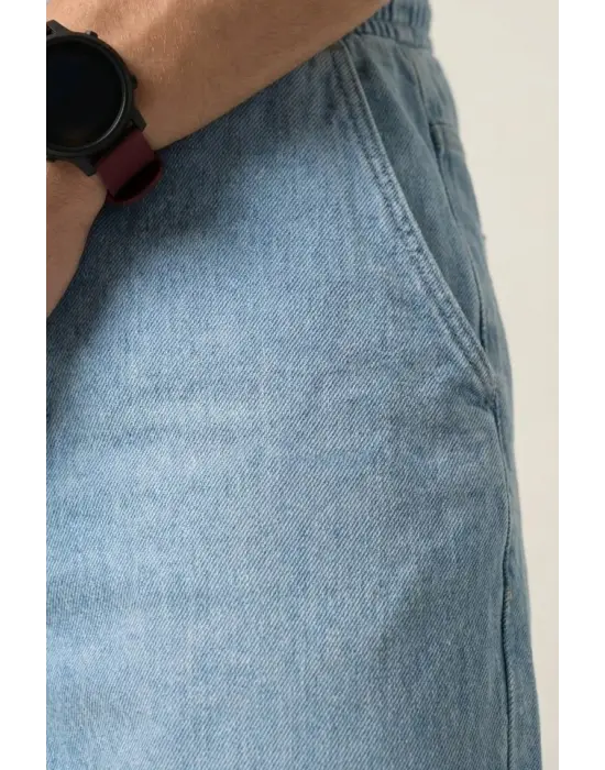 Erkek Rahat Kesim Baggy Jean Pantolon 30073 - Mavi
