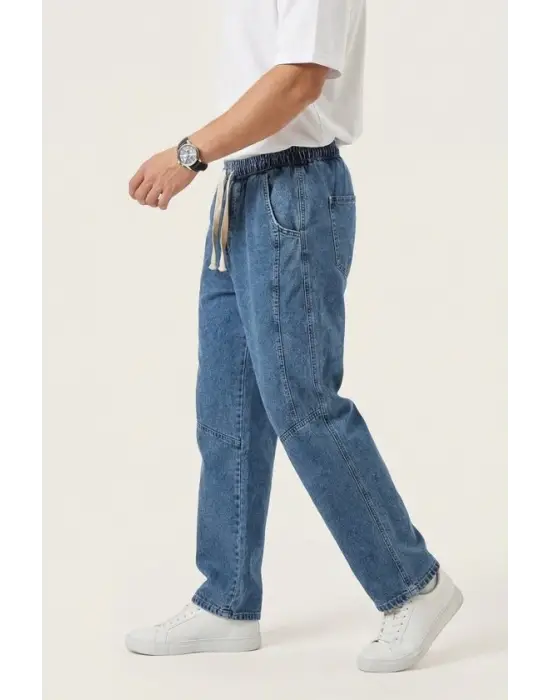 Erkek Rahat Kesim Baggy Jean Pantolon 30074 - İndigo