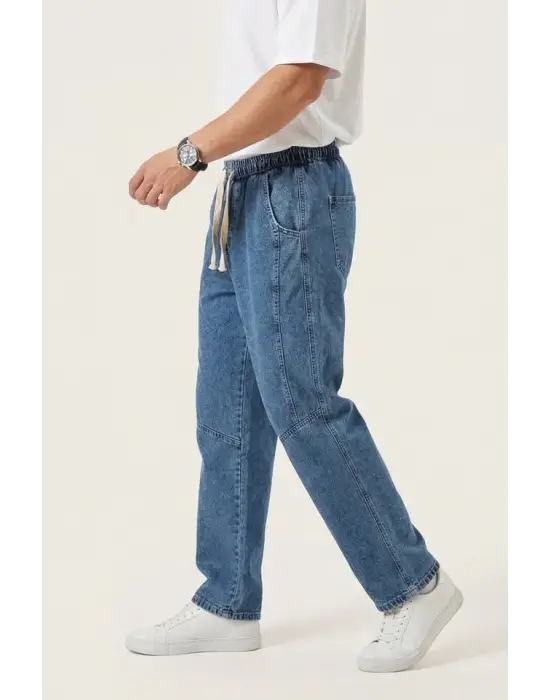 Erkek Rahat Kesim Baggy Jean Pantolon 30074 - İndigo
