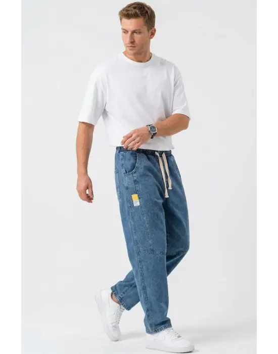 Erkek Rahat Kesim Baggy Jean Pantolon 30074 - İndigo