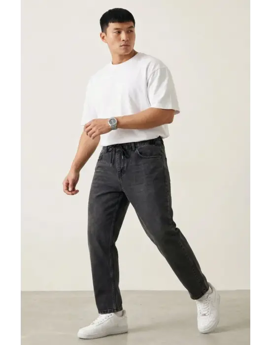 Erkek Rahat Kesim Baggy Jean Pantolon 30075 - Antrasit