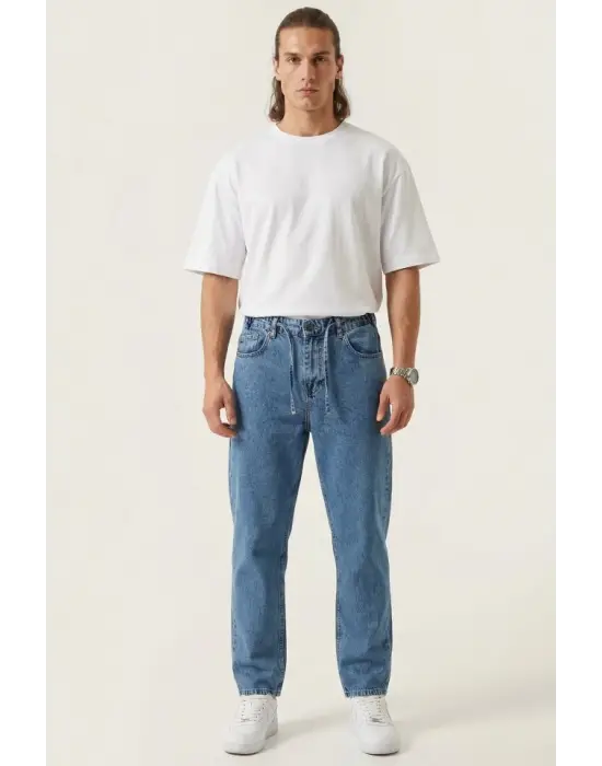 Erkek Rahat Kesim Baggy Jean Pantolon 30075 - İndigo
