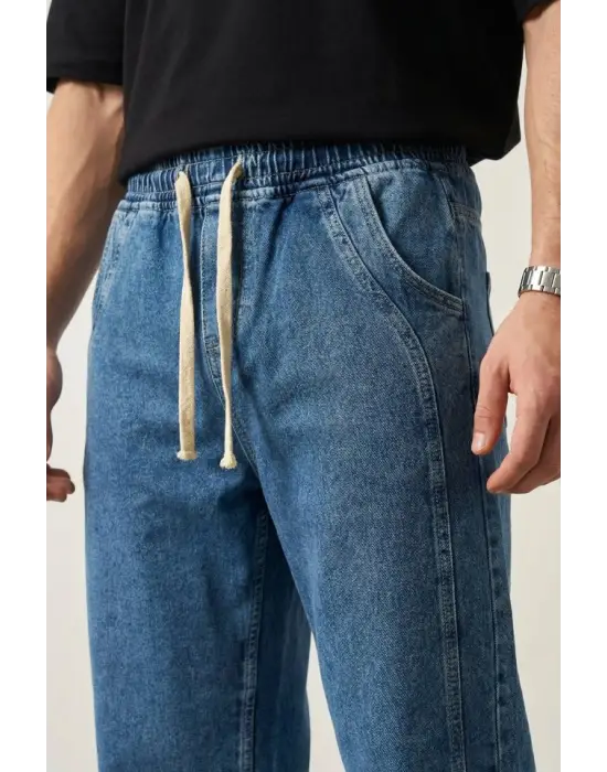 Erkek Rahat Kesim Baggy Jean Pantolon 30076 - İndigo