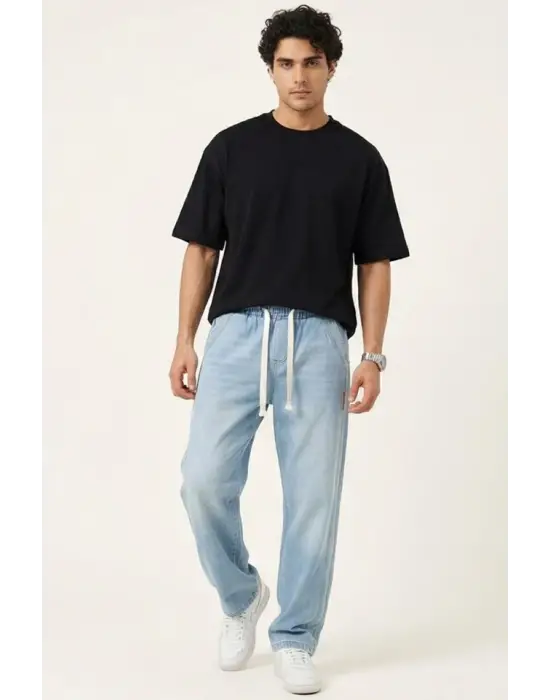 Modern Baggy Jean Pantolon - Erkek