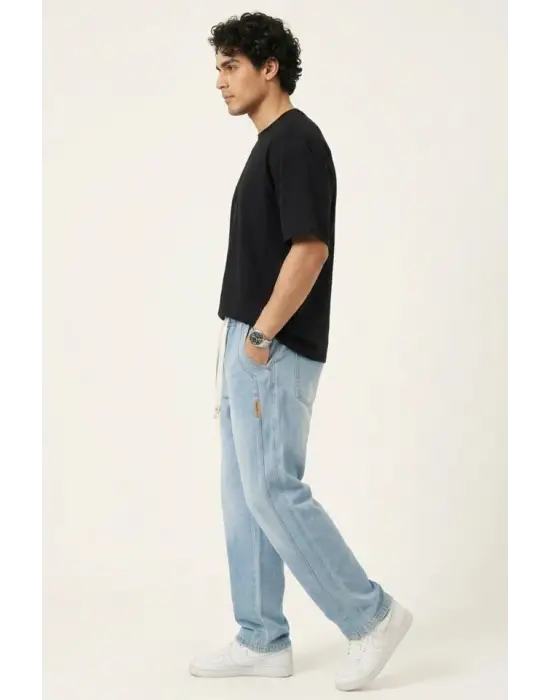 Modern Baggy Jean Pantolon - Erkek