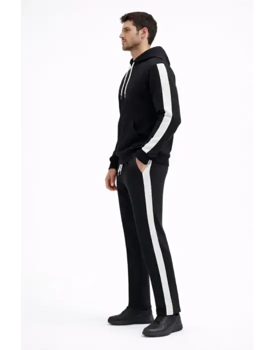 Modern Kapüşonlu Sweatshirt ve Boru Paça Eşofman Takım