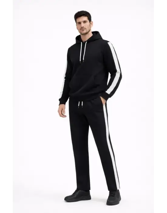 Modern Kapüşonlu Sweatshirt ve Boru Paça Eşofman Takım