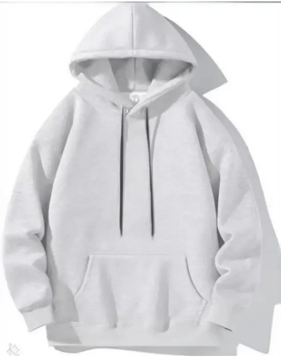 Erkek Uzun Kol Kapşonlu Basic Sweatshirt Hoodie - Gri