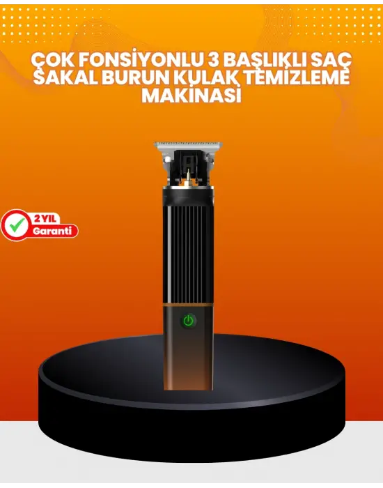 Erkekler İçin 3 İn 1 Şarjlı Bakım Seti – 7300 Rpm Güçlü Motor Ve Sessiz Çalışma