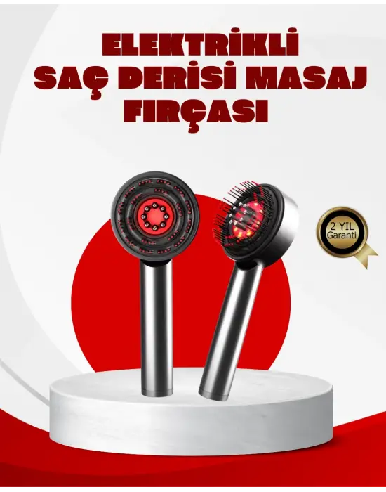 Esansiyel Yağ Hazneli Led Saç Bakım Masaj Tarağı