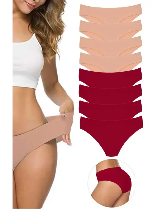 Omarı Kadın Dikişsiz Esnek İz yapmayan Külot Seti