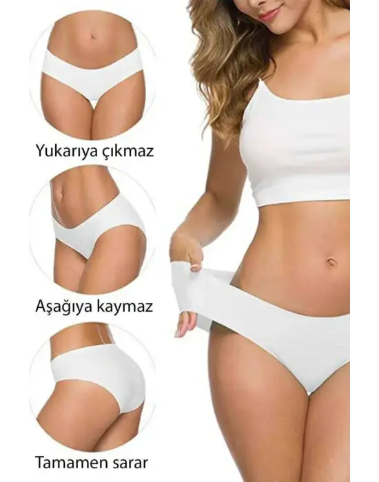Esnek Dikişsiz Lazer Kesim Külot Seti
