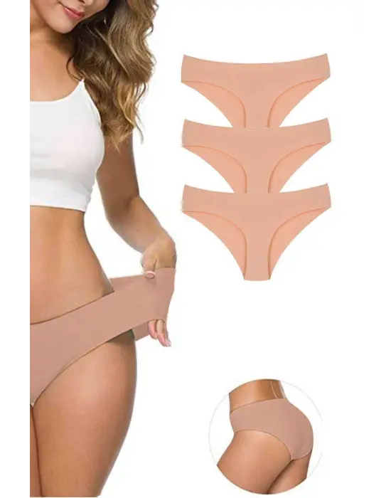 Omarı Esnek Lazer Kesim Kadın Dikişsiz İz Yapmayan Külot