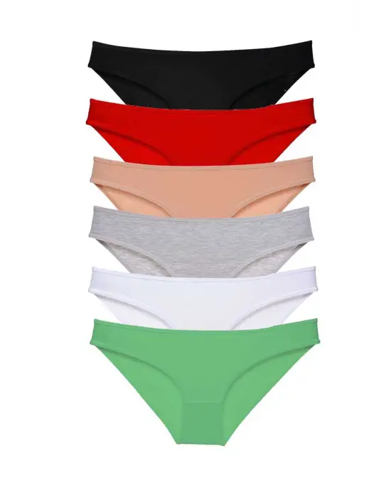 Omarı Yumuşak Likralı Kadın Slip Külot Seti