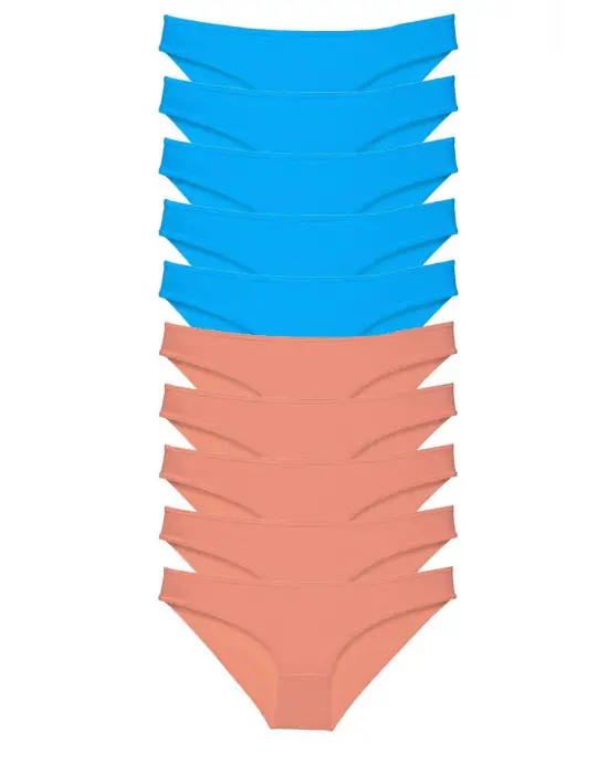 Omarı Süper Eko Set Likralı Kadın Slip Pudra Mavi